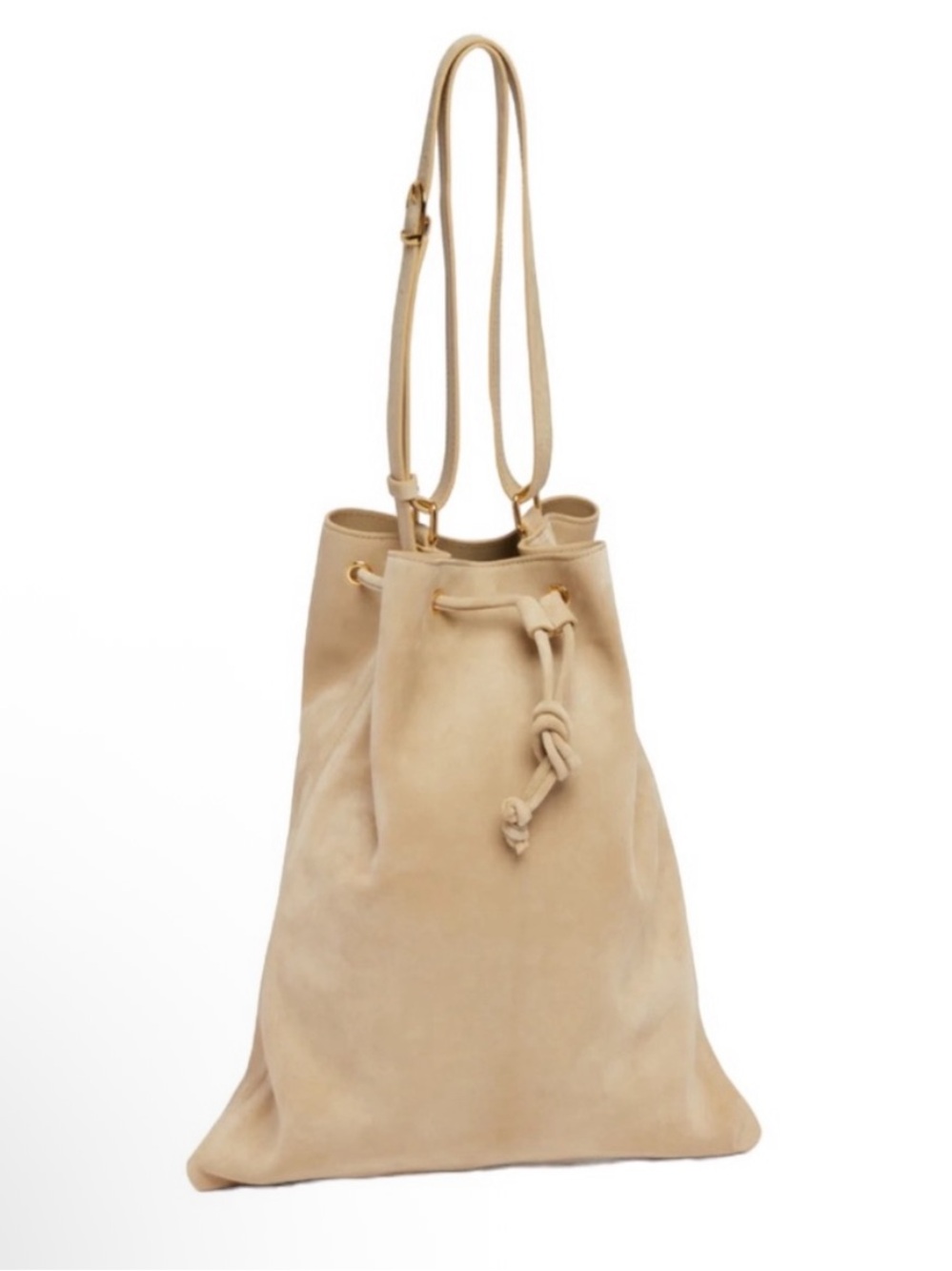 KHAITE Greta large suede leather two way  shoulder bag